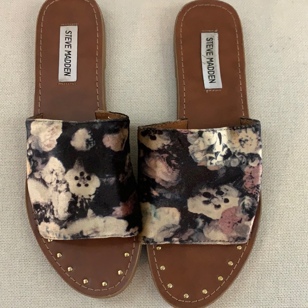 Steve Madden satin floral sandals